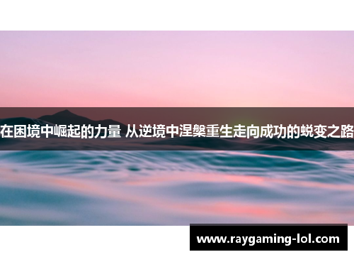 在困境中崛起的力量 从逆境中涅槃重生走向成功的蜕变之路